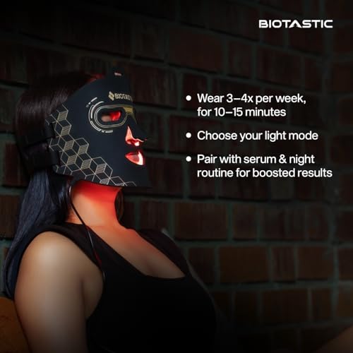 Image of Red Light Therapy Mask with Premium LED Technology - Multi-Light Mode Face Mask for Gentle Facial Wellness, Skin Balance & Self-Care Routine | Comfortable & Reusable Design