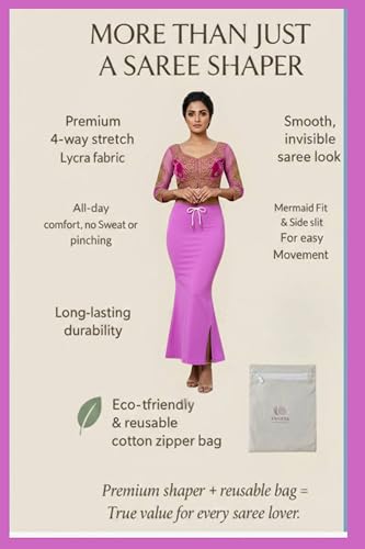 Image of Women's Saree Shapewear - Slim Fit Stretchable Petticoat for Sarees | Comfortable Waistband | Body Shaping Underskirt