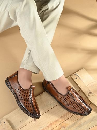 Image of Server Men's Loafer | Ethnic Shoes | Pathani Shoes Mojadi | Peshawari Slip On Shoes | Wedding Juttis | Party Shoes | Men's Fashion Shoes with TPR Sole