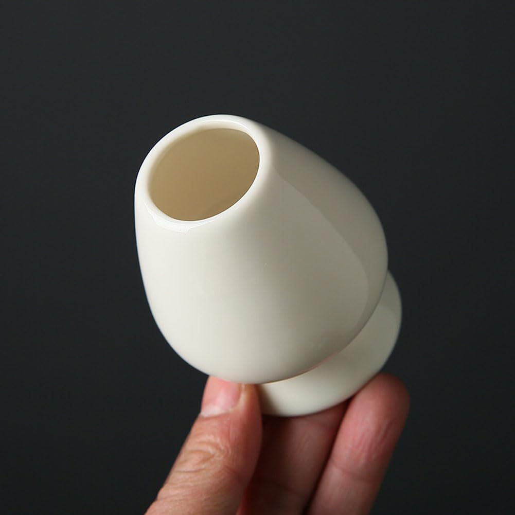 1Pc Porcelain Matcha Whisk Holder Tea Whisk Rest Stand Holder Tea Ceremony Accessories, White