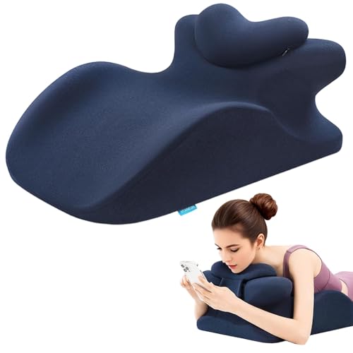 MOONYOOY Memory Foam Ergonomic Wedge Pillow for Sleeping, Acid Reflux & GERD Relief - Elevation Bed...