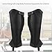 equlup 1 Pair Half Chap, Full Length Zip Horse Riding Half Chap Body Protector Equipment Comfortable Unisex Riding Equestrian Protective Gear for Children (CS)