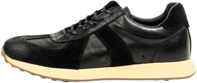 Men's Casual Leather Shoes Comfortable Shoes Non-Slip Rubber Soft Sole Lace-ups Shoes Breathable Lining Durability Leather Upper Sneakers Walking Shoes(D,7)