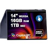 Dell Inspiron 14 Plus 2-in-1 Laptop 14' WUXGA Touch AMD 8-core Ryzen AI 7 350 Up to 50 Tops (i7-12700H) 16GB RAM 1TB SSD Backlit for Creator Business Professional Win11 Copilot+ AI