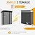 Shintenchi 5x3 FT Outdoor Storage Shed with Window, Outdoor Waterproof Storage Shed Metal Garden Shed with Lockable Single Door, Weather Resistant Tool Storage House Shed for Garden,Backyard,Dark Gray