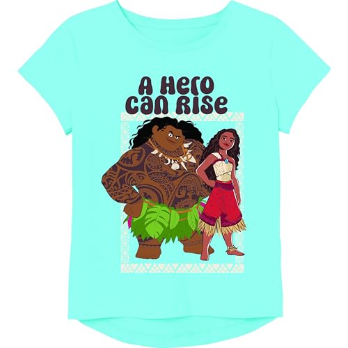Image of Disney Girls' Disney's Moana 2 Short Sleeve T-Shirt - Moana, Simea, Maui - Girls Sizes 2-16