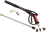 TOMIC Thunder Hardware 4000psi Pressure Washer Spray Gun with Universal M22 Connector and 5 Quick Connect nozzles for Honda Excell Troybilt, Generac, Simpson, Briggs Stratton Pressure Washers