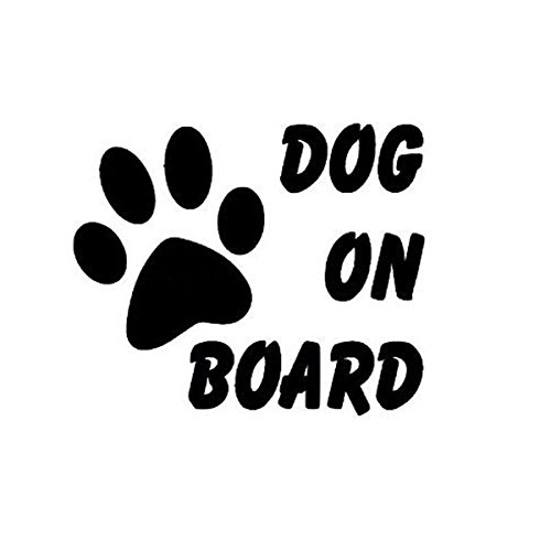 C-FUNN Dog On Board Autoaufkleber Auto LKW Fahrzeug Motorrad Aufkleber – Schwarz