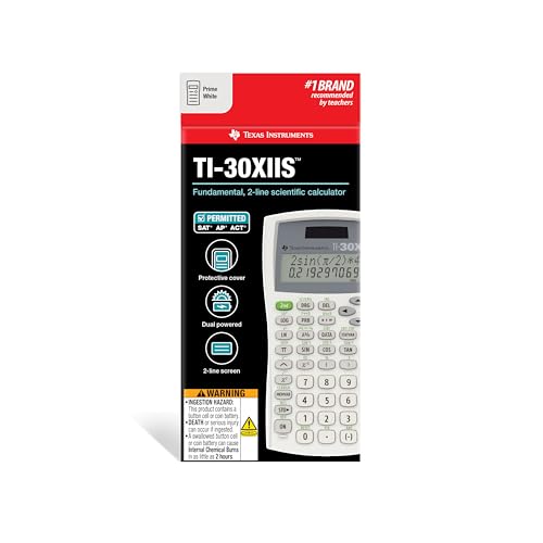 Image of Texas Instruments TI30XIISWHITE 2-Line Scientific Calculator