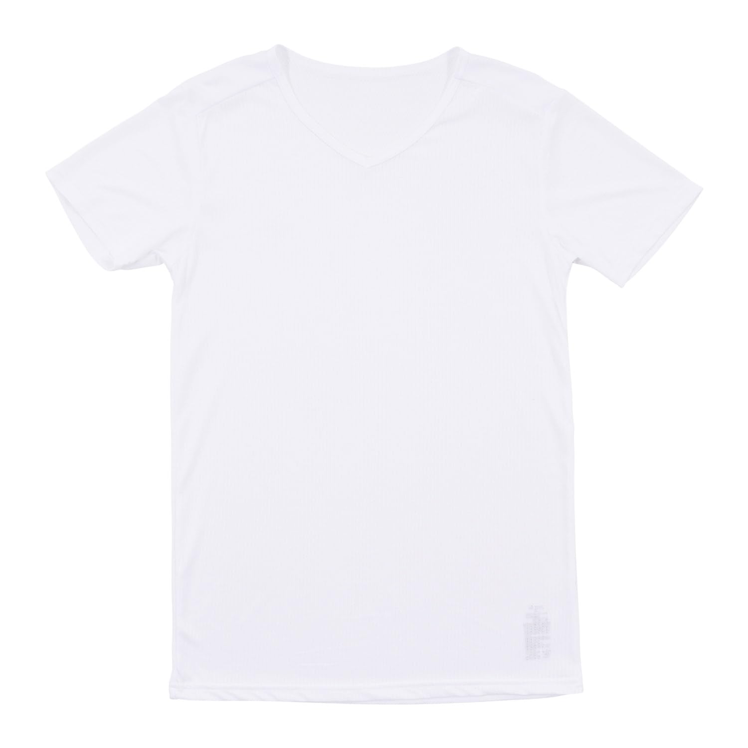 【本日最終日】【スマイルSale】【350円】 Airin メンズ 後ろ身頃二重構造 接触冷感 Vネック Tシャツ