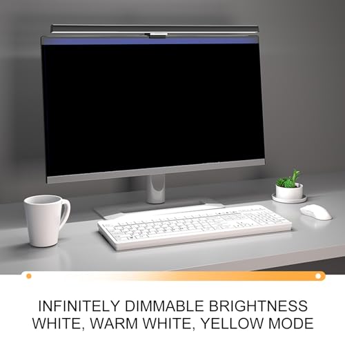 Image of Touch Control Screen Monitor Light Bar, Dimmable LED Light Bar, Computer Monitor Lamp, 3 Switchable Dual Light Monitor Lamps for