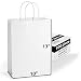 10 X 5 X 13 White Kraft Paper Gift Bags Bulk with Handles [100Pc]. Ideal for Shopping, Packaging, Retail, Party, Craft, Gifts, Wedding, Recycled, Business, Goody and Merchandise Bag
