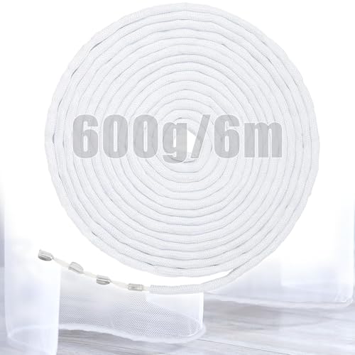 Ziamzra 600g Contrapesos Cortinas 6m Pesos Para Cortinas 100g M Plomos Cortinas Gusanillo Para Cortinas Pesos Para Cortinas Ducha Cortina Mantel Alfombra De Baño Mosquitera Exterior