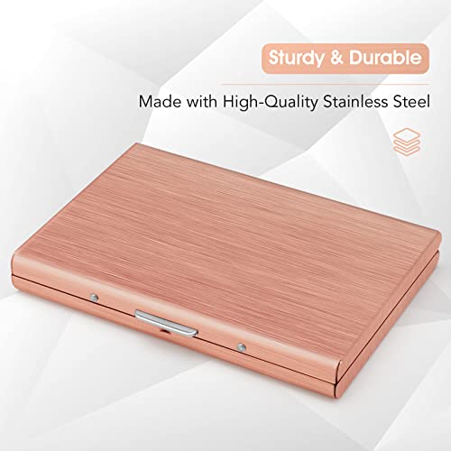 Maxgear Credit Card Holder, Stainless Steel Card Case For Women Or Men, Metal Id Card Holders Rfid Blocking Protector Sleeves, Slim Business Cards Case Holder Money Clip #TOP4