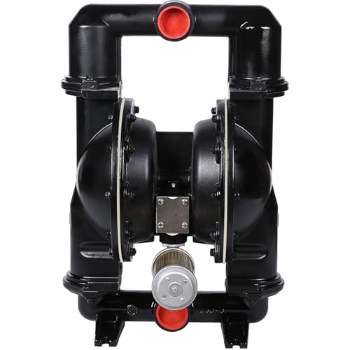 Pneumatic double diaphragm pump 2 inch inlet/outlet 172 gpm Aluminium fluid delivery pump for chemical and industrial waste oil fuel up to 120 psi aluminum alloy (QBY4-50Al)
