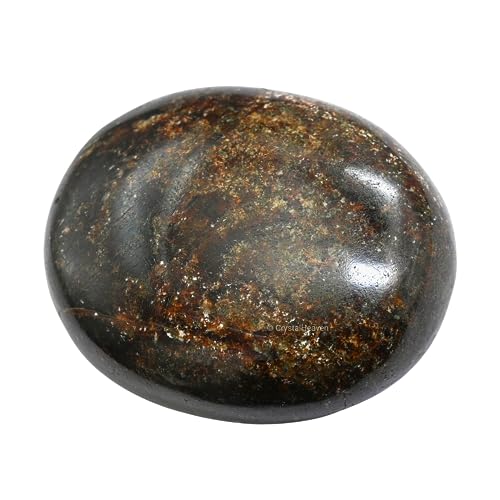 Image of Crystal Heaven Certified Garnet Crystal Palm Pebbles Stones For Anxiety Stress Relief Massage - Aaa Grade Original Healing Gemstone Agate Palm Stone For Yoga Meditation Spiritual Reiki Feng Shui