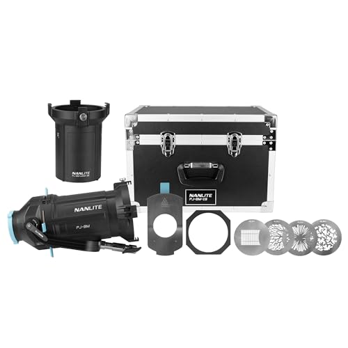 Nanlite PJ-BM Projection Attachment with 19° and 36° Lenses Bowens Mount for Forza 720B, 500B & More (PJBM1936)