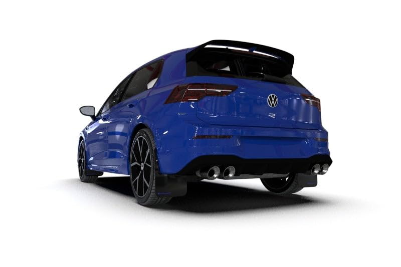Image of FASTMODZ Rally Armor MF80-UR-BLK /BL FITS: 2022 MK8 Volkswagen Golf GTI /R Black UR Mud Flap w /Blue Logo
