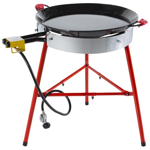 Ringg Ringg Chef Series Pro Kit with Paella Pan Dual Gas Burners and Stand for 20 Servings