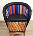 Equipal Forniture Traditional Mexican Equipal Chair Black Color Zarape Handmade, Artisan in Mexico Equipales San José Original Skin Ideal for your Home, Bar, Restaurant, Office, Hotel