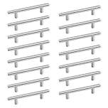 Onperpoe 15 Pack Kitchen Cupboard Handles 160mm Kitchen Door Handles Stainless Steel Cupboard Handle for Cabinets Drawers Wardrobes Bathroom Cabinets (Silver)