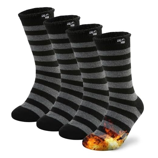 2 Pairs of Mens Thick Heat Trapping Insulated Boot Thermal Socks Pack Warm Winter Crew For Cold Weather
