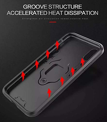Image of Goldfox Hard Armor Kickstand Back Cover for Oppo F11 Pro - Black
