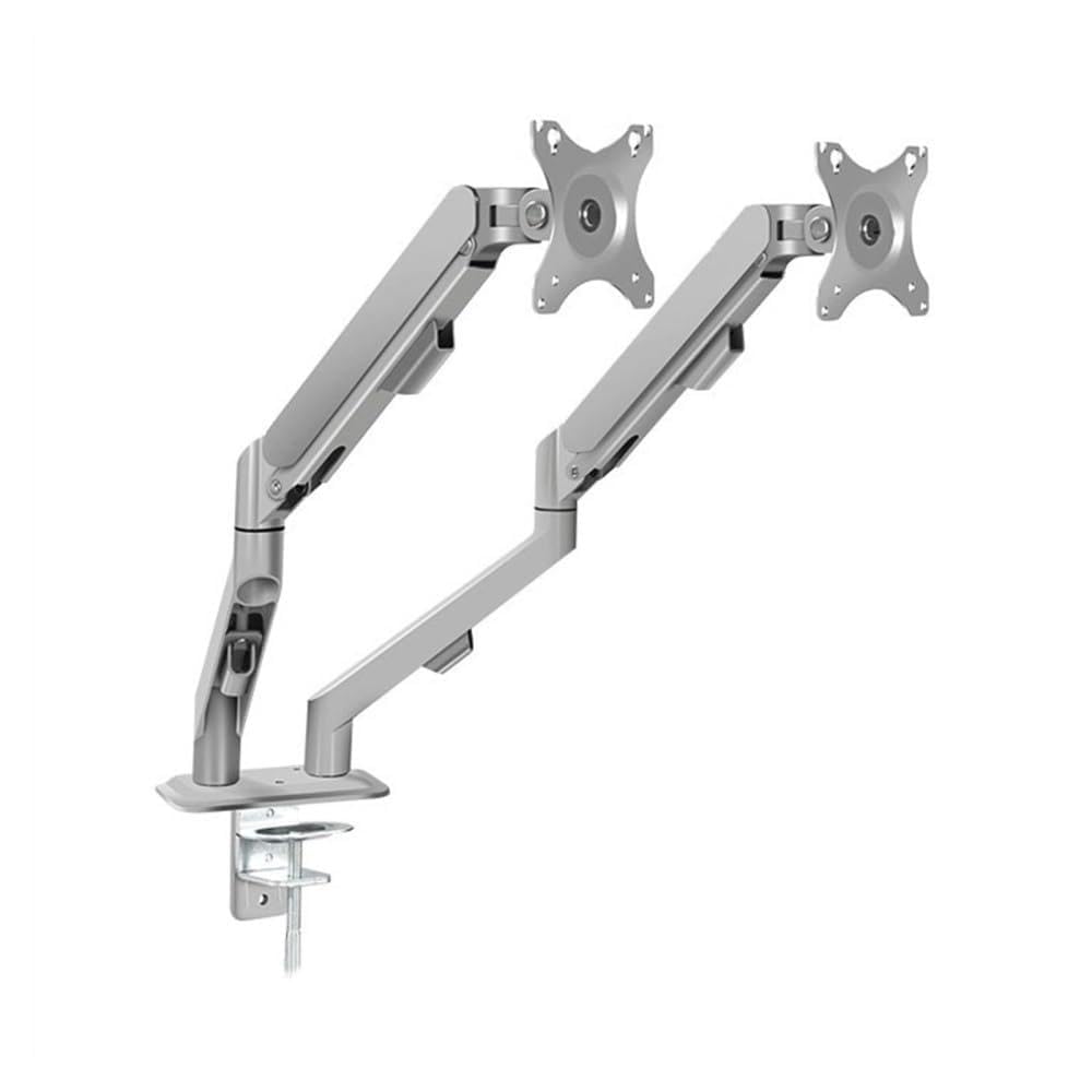 SaryEdge Height - Adjustable Monitor Stand Arm Dual Monitor Mount for Most 17-30" Screens, Each Arm Holds Max 19.8lbs, Dual Monitor Desk Mount Arm with Height-,Grey