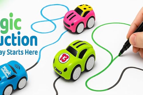 Image of Rechargeable Smart Sensor Mini Car for Kids | Magic Induction RC Intelligent Car with Obstacle Avoidance, Music & LED Lights | Pull Back Racing Toy | Educational Gift for Boys & Girls (MULTI COLOR)