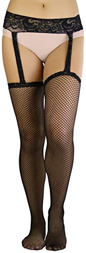 Image of ToBeInStyle Women's Attached Garter Belt Suspender Nylon Stocking Pantyhose
