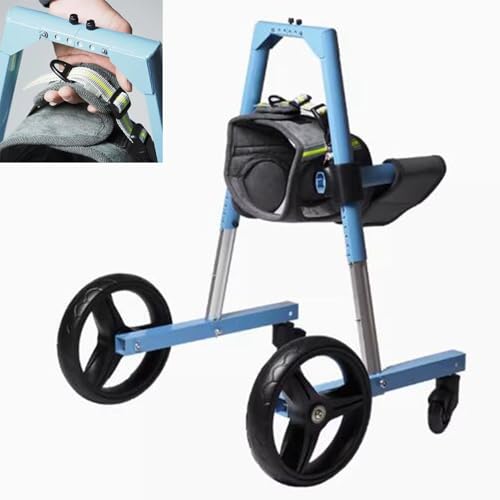 Soporte para silla de ruedas para perros para patas delanteras, asistente de paseo de 4 ruedas para perros heridos/paralizados, carrito de entrenamiento de rehabilitación de mascotas