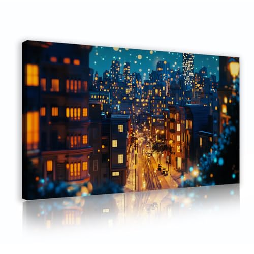 Paysage urbain sur toile YUNART pour décorer un appartement moderne