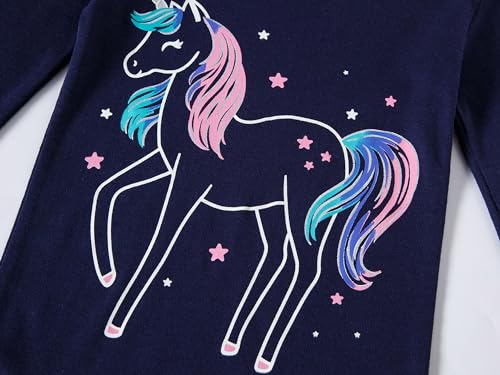 Dolphin&Fish Girls Cotton Pajamas Toddler 2 Pieces Pjs Kids Sleepwear Clothes Long sleeve Sets4