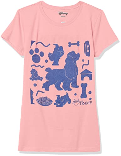 T-shirt rose Disney fille La Belle et le Clochard pour partager la magie