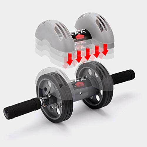 BESPORTBLE Rolo de abdômen para exercício abdominal, roda dupla, equipamento de exercícios abdominai