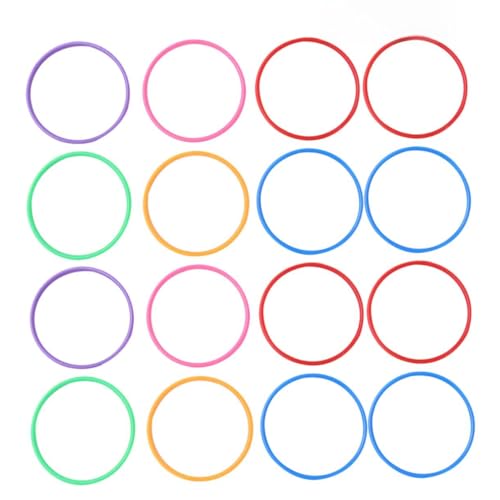 UPKOCH 20pcs Plastic Toss Rings for Solid Circle Ring Game for Carnival Backyard Outdoor Fun Random Color for Hand Eye Coordination Activities Random Color