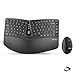 Price comparison product image perixx PERIDUO-606 Wireless 2.4G Mini Ergonomic Keyboard with Vertical Mouse, with Adjustable Palm Rest Stand and Membrane Keys, UK Layout