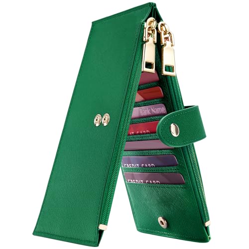Image of Travelambo RFID Wallet Women Large Size Bifold Multi Card Wallet Case with Zipper Pocke Credit Card Holder for Women