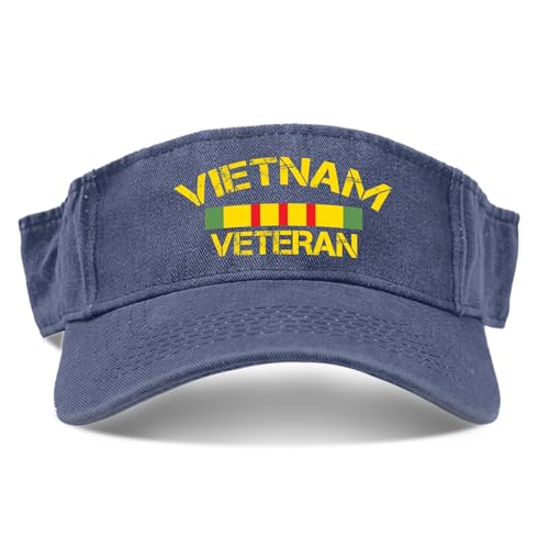 Vietnam Veteran Funny Cap Sun Visor Hat for Women Visor Protection Sun Visors Navy