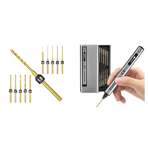 Image of AM ARROWMAX Electric Mini Drill Pen & Twist Mini Micro Drill Bits Set (10 Pcs)