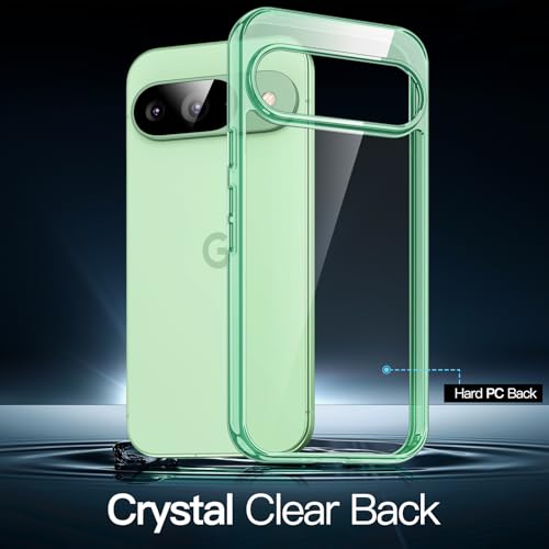 Image of JETech Cover Case for Google Pixel 9 /9 Pro 2024, Non-Yellowing Shockproof Bumper Protective Phone Cover, Anti-Scratch Hard PC Back (Wintergreen)