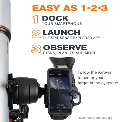 Image of Celestron StarSense Explorer DX 102AZ App-Enabled Telescope - 102mm Refractor with Smartphone Dock & StarSense App - iPhone & Android Compatible - Easy-to-Use for Beginners