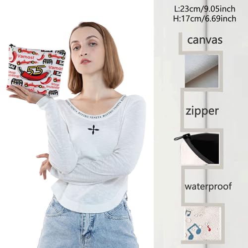 WZMPA Racing Carlos Cosmetic Bag - Racer Fans Gift Stop Inventing Zipper Pouch Bag Racing Merchandise (55 ISAI) - Image 2