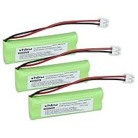 vhbw 3x Battery compatible with Binatone Fusion 2815, Fusion 2925, iDect M3i, iDect M5i, Zest Wireless Landline Phone (500 mAh, 2.4 V, NiMH) - Replacement for VTHC04RN00