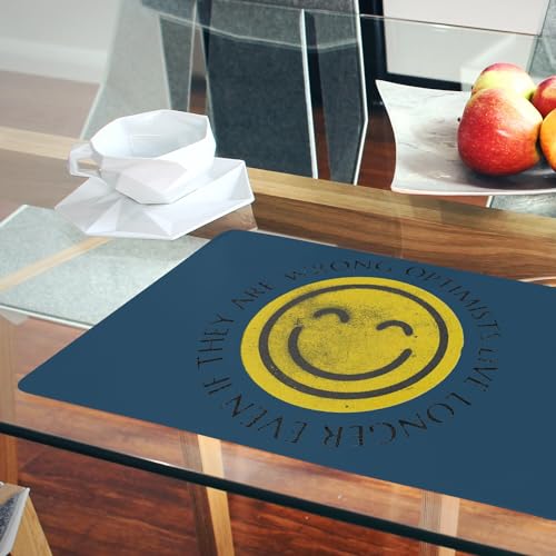 Sets de table bleu liège napperons vintage humour grand format - 6