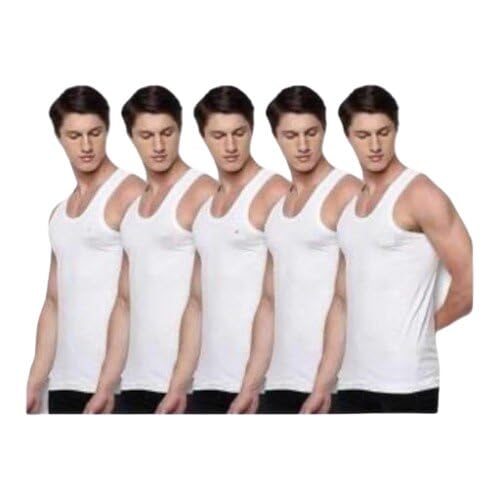 Comfortable Cotton Sleeveless Vest Pack of 5 Soft Lightweight Breathable Undergarment for Men Daily-image-15