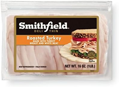SMITHFIELD DELI COLD CUTS LUNCH MEAT ROASTED TURKEY BREAST THIN 12 OZ PACK OF 3