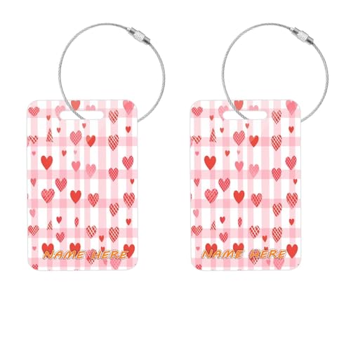 Acrylic Customized Name Photo Buffalo Simple Line Art Heart Shape Valentine's Day Luggage Tags for Suitcases Personalized Airport Tags for Luggage Luggage Identifers 2 Pcs Suit Case Tags -  HXshaoye, g408088186p1071c1138s2606