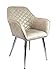 Produktbild LEBENSwohnART Sessel SEDES Cream-Q Microfaser Stuhl Design Lounge Armlehnenstuhl Metall