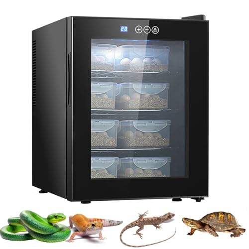 Incubadora de mascotas exóticas, equipo seguro de ahorro de energía con termostato de calefacción de refrigeración, iluminación LED, para zoológicos, base de cría profesional